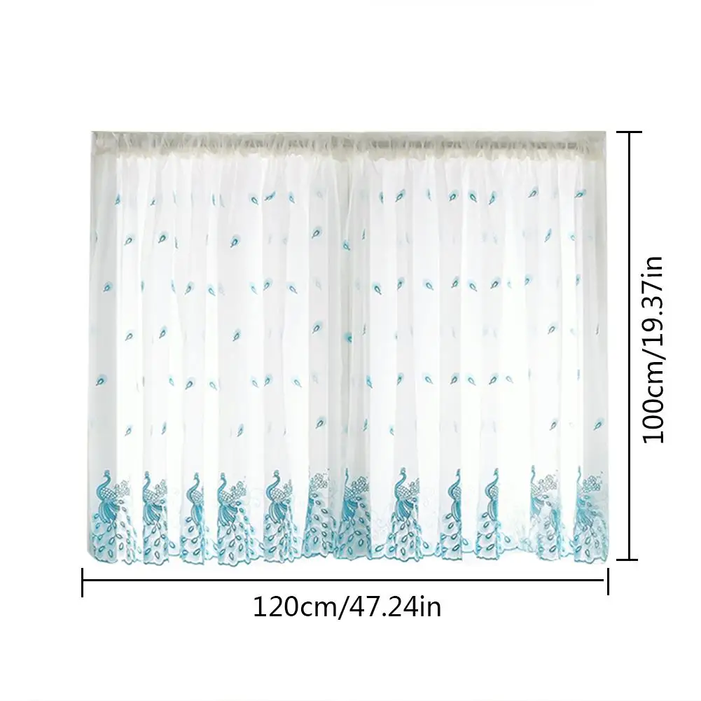 1x1 2 м павлин вышитые современные занавески для окна марля кабинета спальни отсек