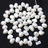 high quality 5 9mm natural white freshwater pearl irregular shape diy gems loose beads strand 15 jewelry accessory w984