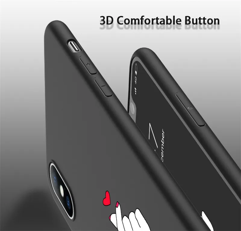 GTWIN 3D рельефный чехол для телефона iPhone 6 6s 7 8 Plus X 5 5S SE с милым мультяшным сердцем