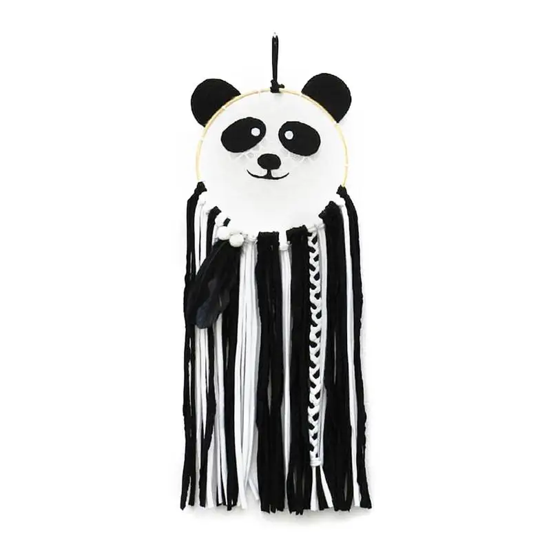 1PC INS Style Panda Father and Mother Shaped Dream Catcher Pendant Children's Room Bedroom Hanging Wall House Decoration | Дом и сад