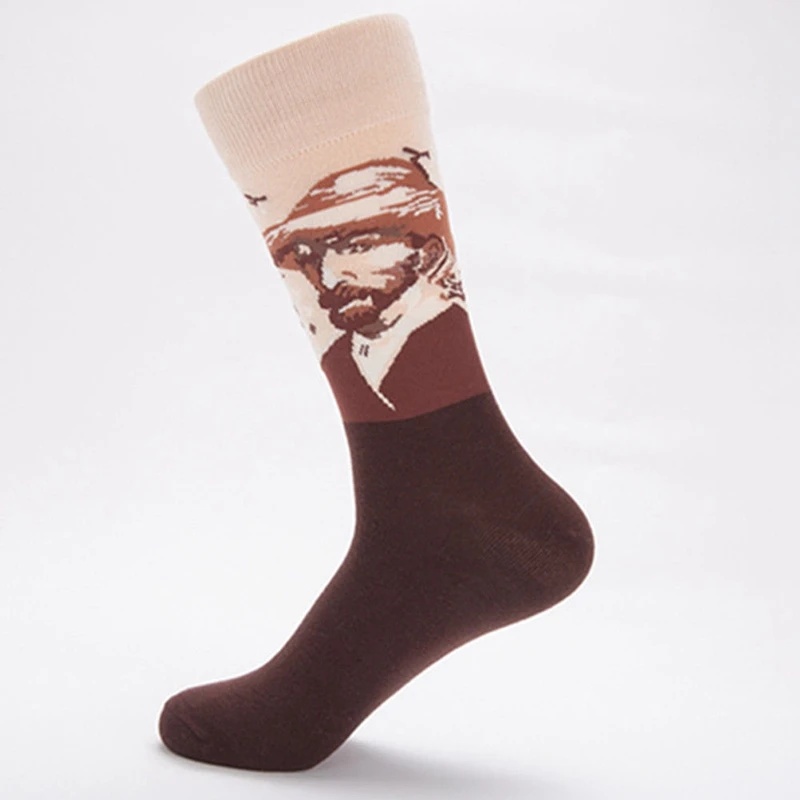 hirigin NEW Casual Cool Art Sock Men Women Cotton Abstract 3D Print Skateboard Socks 2019 | Женская одежда