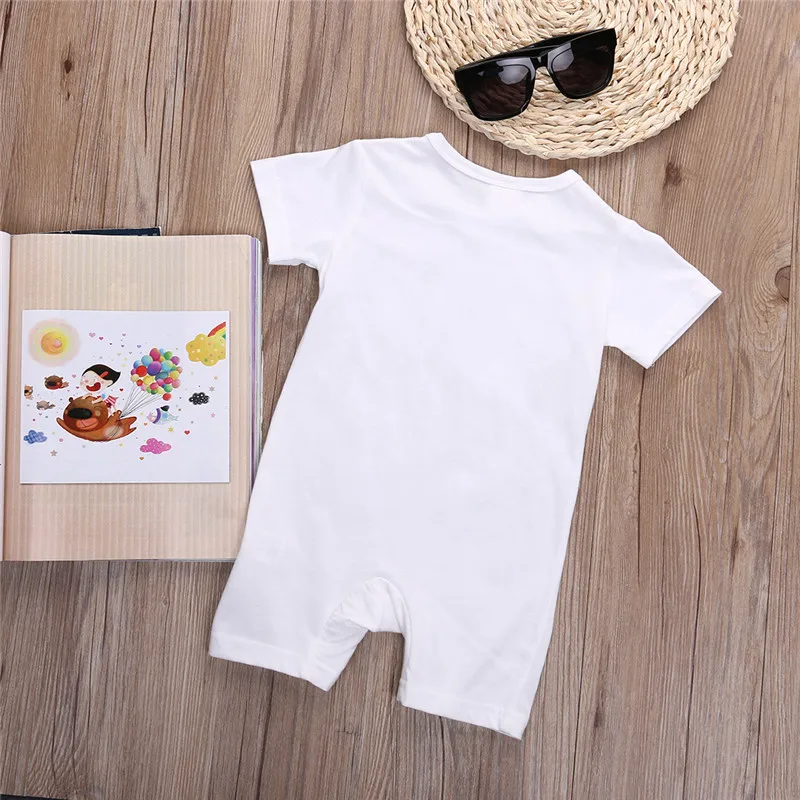 Kapas Bayi Bayi Bayi Anak Perempuan Anak Laki-laki Bodysuit Jumpsuit Pakaian Pakaian Baju Bayi Pakaian 2019 Musim Panas Fashion O-Leher