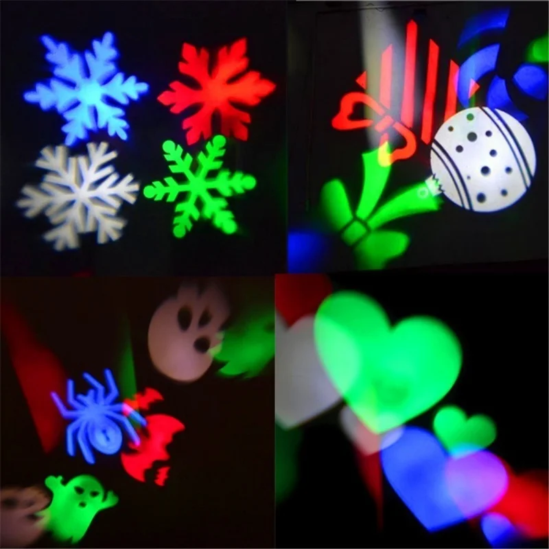 Лазерный проектор лампы Led сценический свет сердце снег паук бант летучая мышь