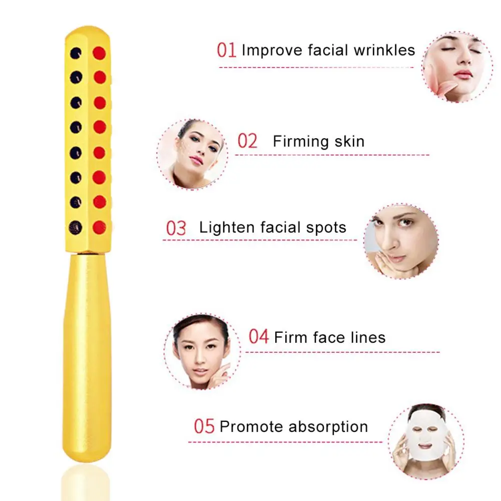 Face Massage Roller Skin Firming Lifting Anti-aging Beauty Tool with 48 Germanium Stones | Красота и здоровье