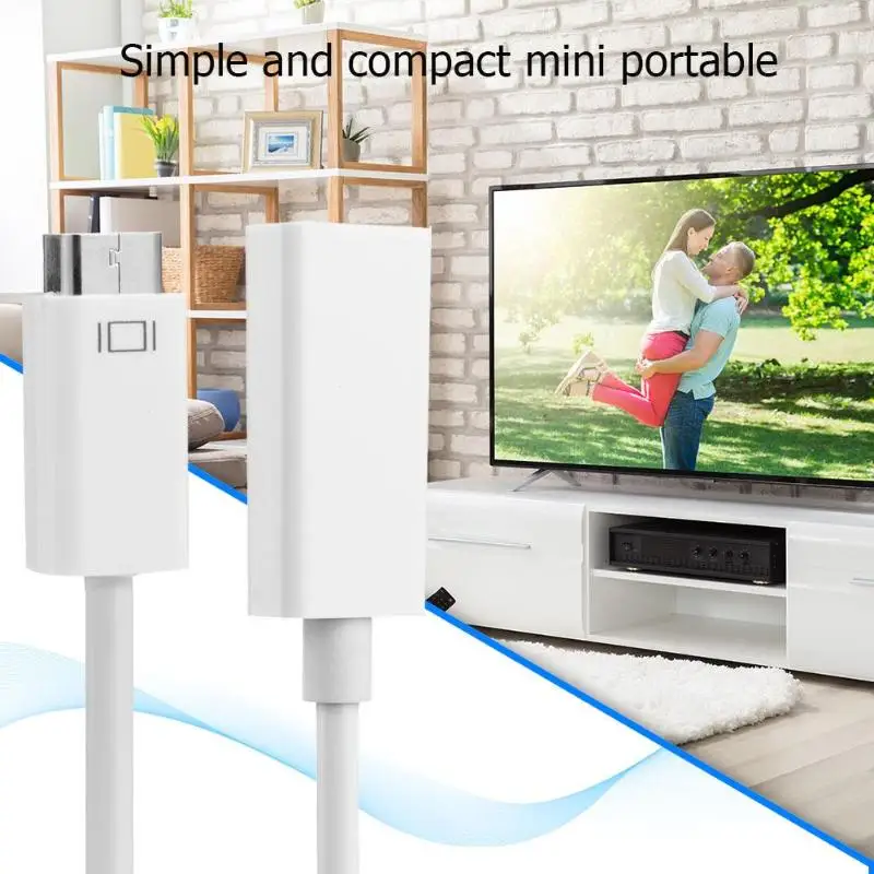 Переходник Mini DVI папа-HD мама для монитора видеоадаптера кабеля 1080P Apple Mac |