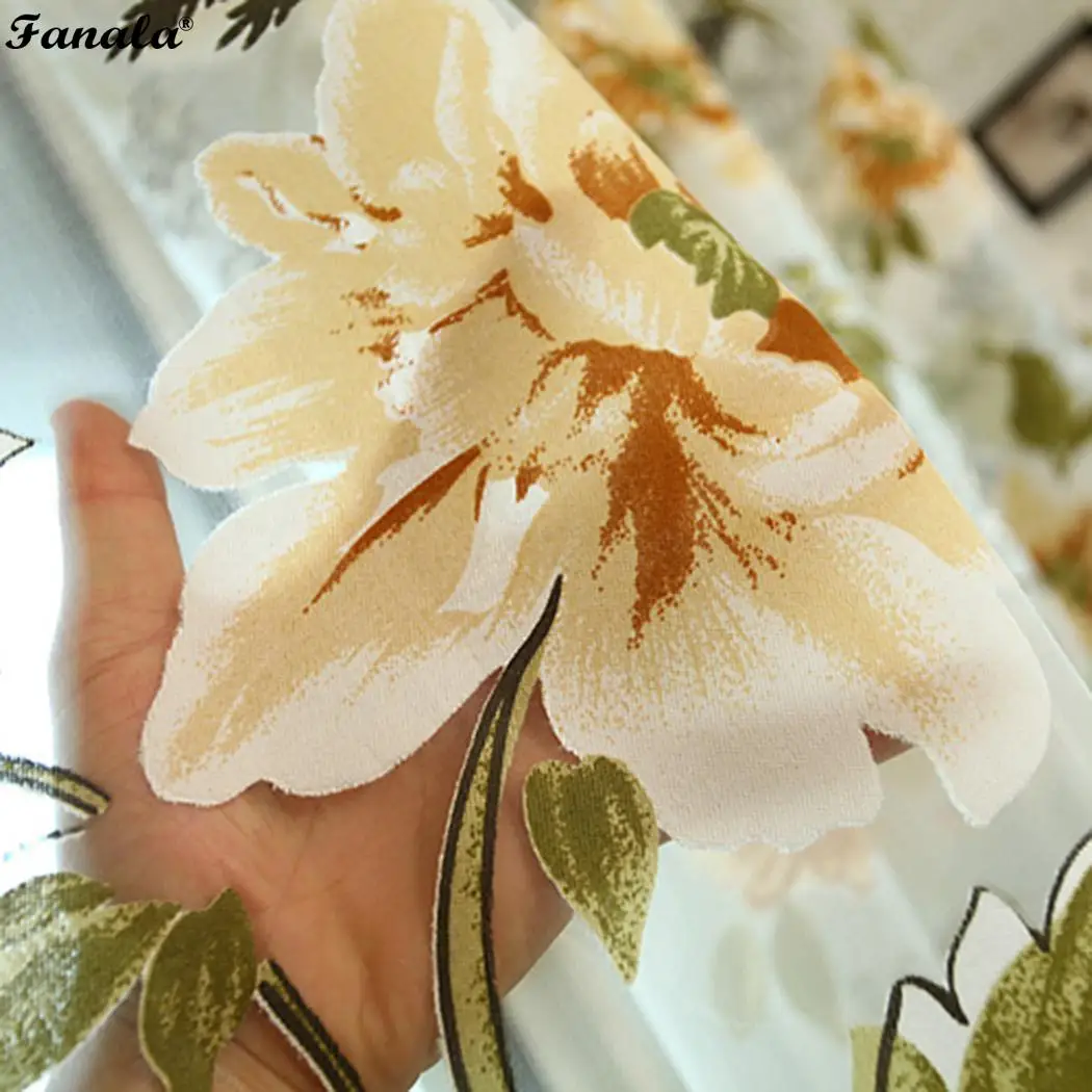 Peony Flower Window Living Room Bedroom Home Hospital Cafe etc Curtain Hanging On Rod | Дом и сад