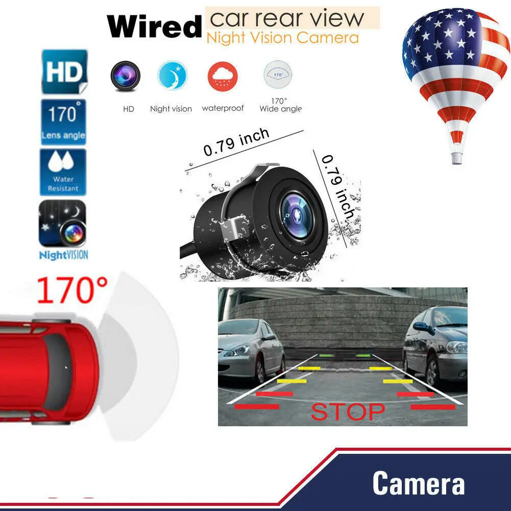 Автомобильная камера заднего вида с ИК ночным видением Full HD 170 °|Камеры для авто| |