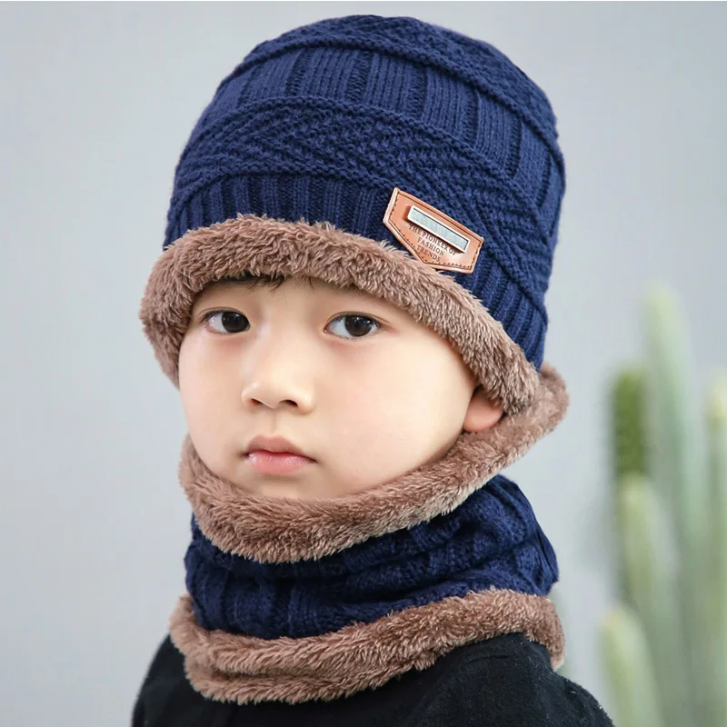 

Autumn and winter super warm wool hat scarf set parent-child suit fashion winter hot clothing accessories