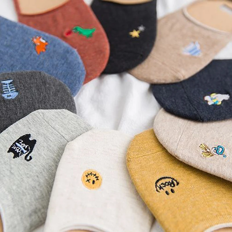 Хлопковые 2 пары Новые повседневные японские невидимые короткие носки с закрытым