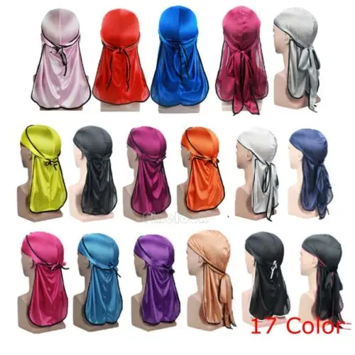 Новые однотонные модные шелковистые головные уборы для мужчин и женщин летние