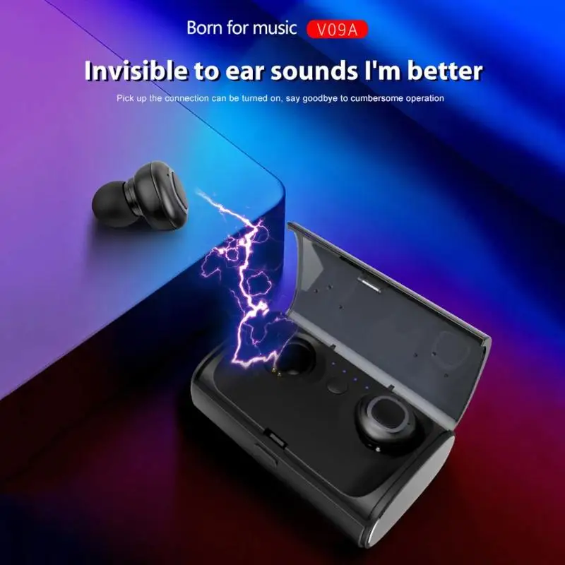 V09A Bluetooth наушники беспроводные мини TWS гарнитура с зарядным чехлом | Электроника