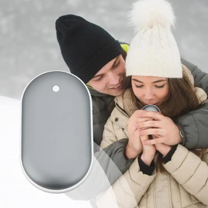 Портативная электрическая грелка для рук 2 в 1 перезаряжаемая через USB зимняя