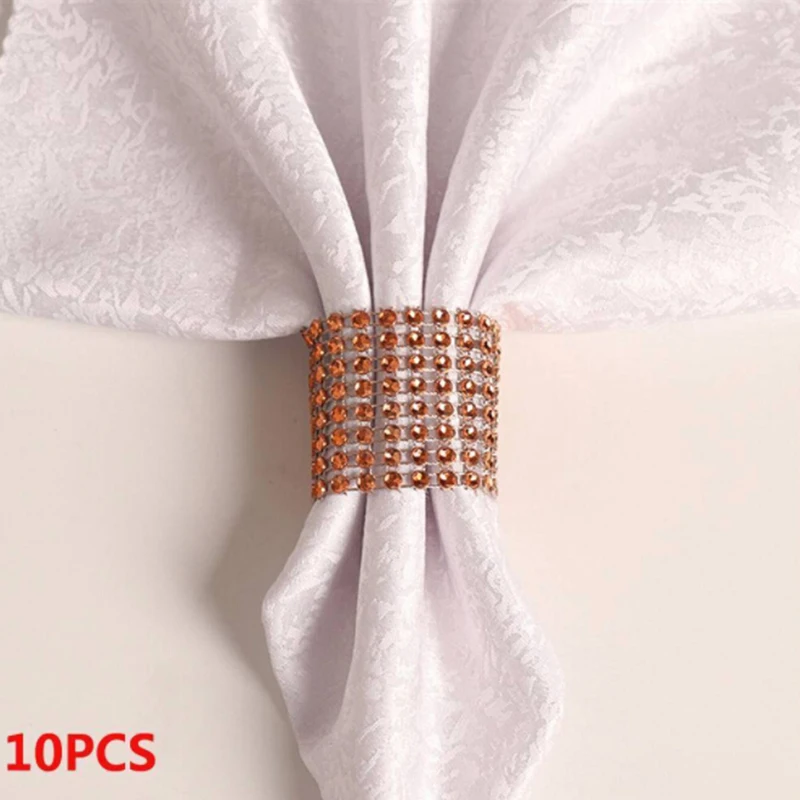 10 шт. кольца для салфеток никелевые или розовые Позолоченные Свадебные банкетные