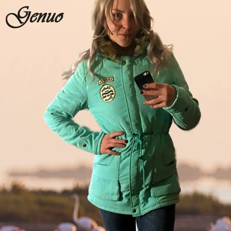 Зимнее теплое пальто женские длинные парки модное женское с капюшоном из