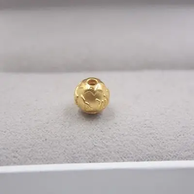Новый чистый 24K желтый золотой кулон 3D шесть слов Круглый 8 мм H DIY|Ювелирные шармы|