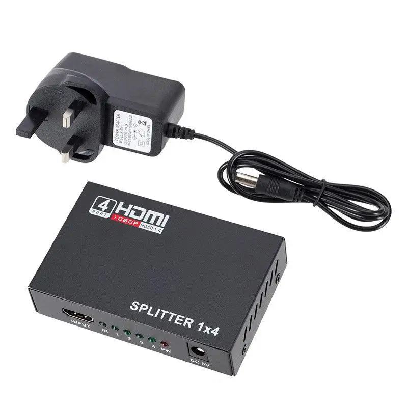 Full HD HDMI разветвитель BEESCLOVER 4 порта ретранслятор усилитель v1.4 3D 1080p 1 в выхода