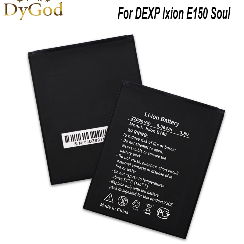 

DyGod 2200mAh Replacement Battery For DEXP Ixion E150 Soul High Quality mobile phone Battery For DEXP Ixion E150 Soul