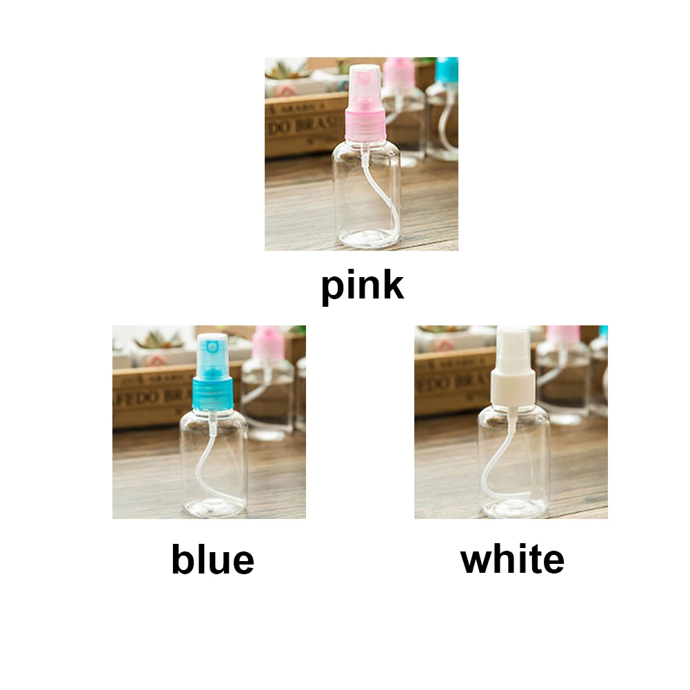 50ml Fine Mist Spray Bottle Travel Transparent Plastic Perfume Atomizer for Cosmetic (Blue) | Дом и сад