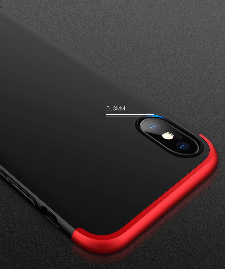Чехол для iPhone X 10 XS XR XSMax чехол 360 градусов Полная защита жесткого PC 3 в 1 матовый iPhone5