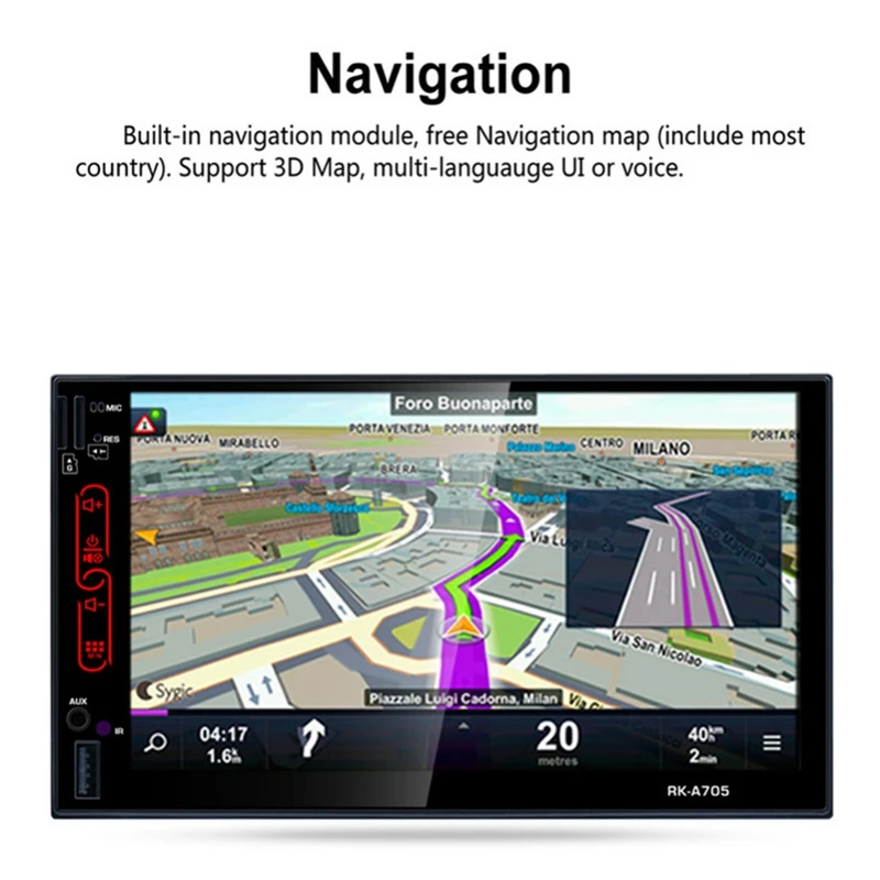 Android 6 0 Автомобильный 7-дюймовый емкостный экран gps-навигация dvd-плеер Fm/Am/Rds радио