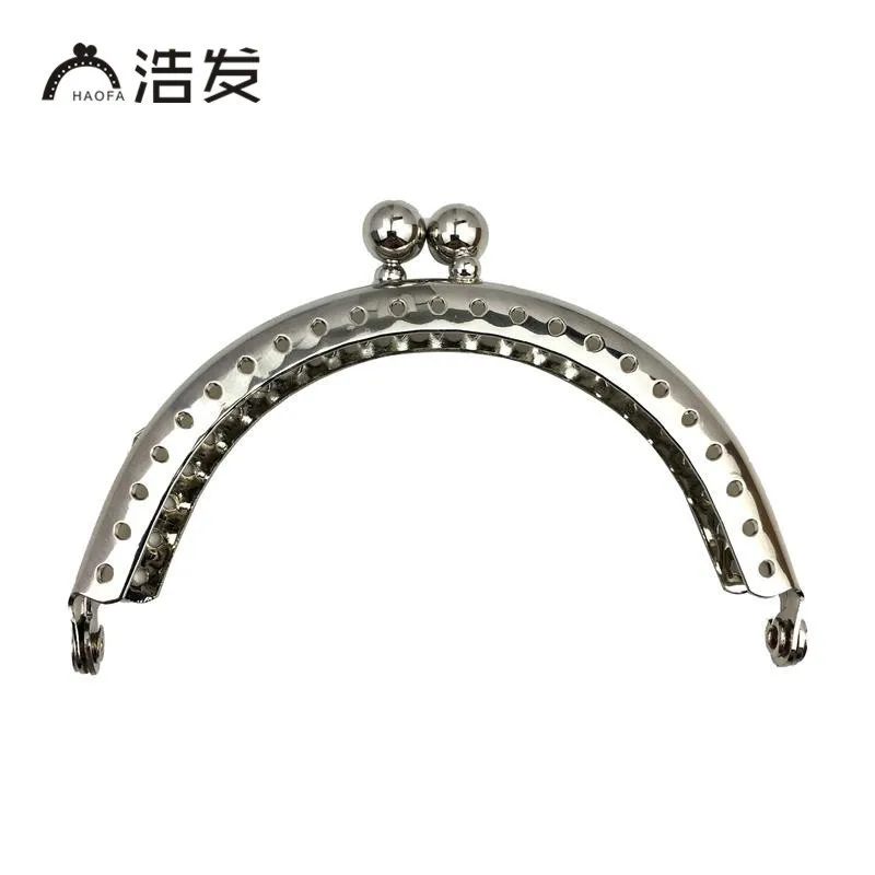 HAOFA 8.5cm Accessories for Bags Semicircle Smooth Metal Coin Purse Frame Kiss Clasp Water Droplet Handle | Багаж и сумки