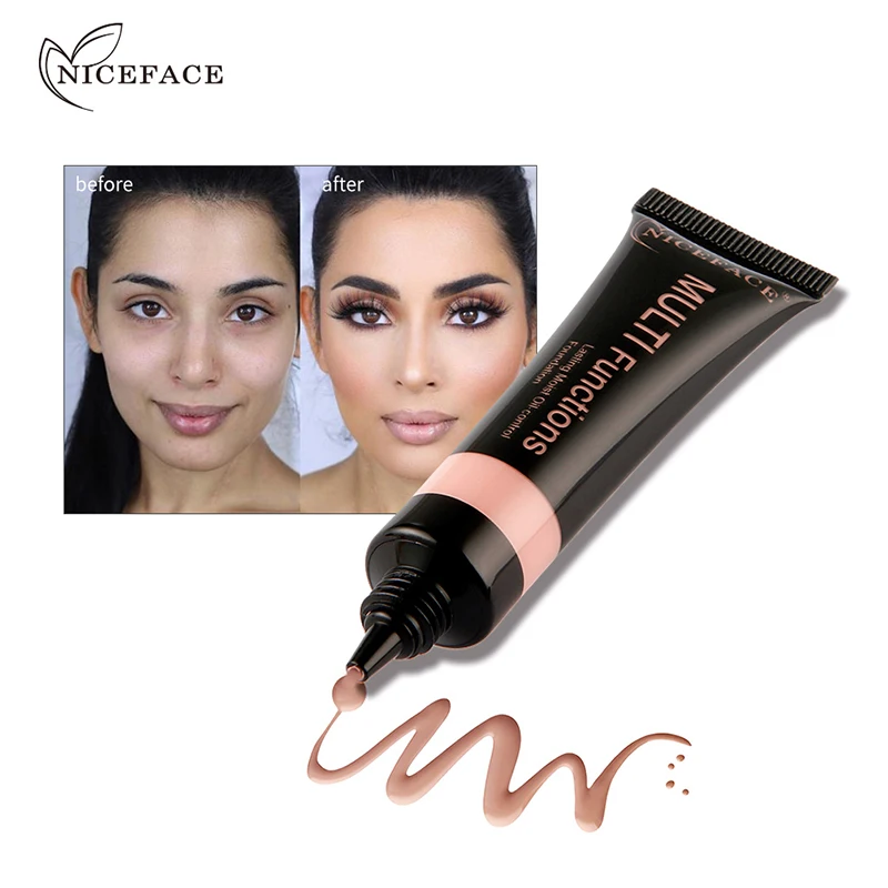 Niceface Жидкая основа для макияжа осветляющая отбеливающая крем Красота консилер