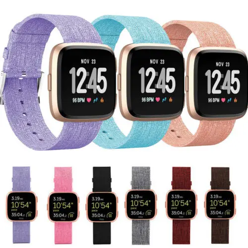 Сменный ремешок для часов Fitbit Versa из ткани роскошный спортивный браслет