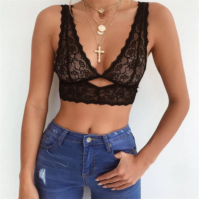 Новый Для женщин прозрачные сексуальные кружева Bralet Бюстгальтер для девушек с