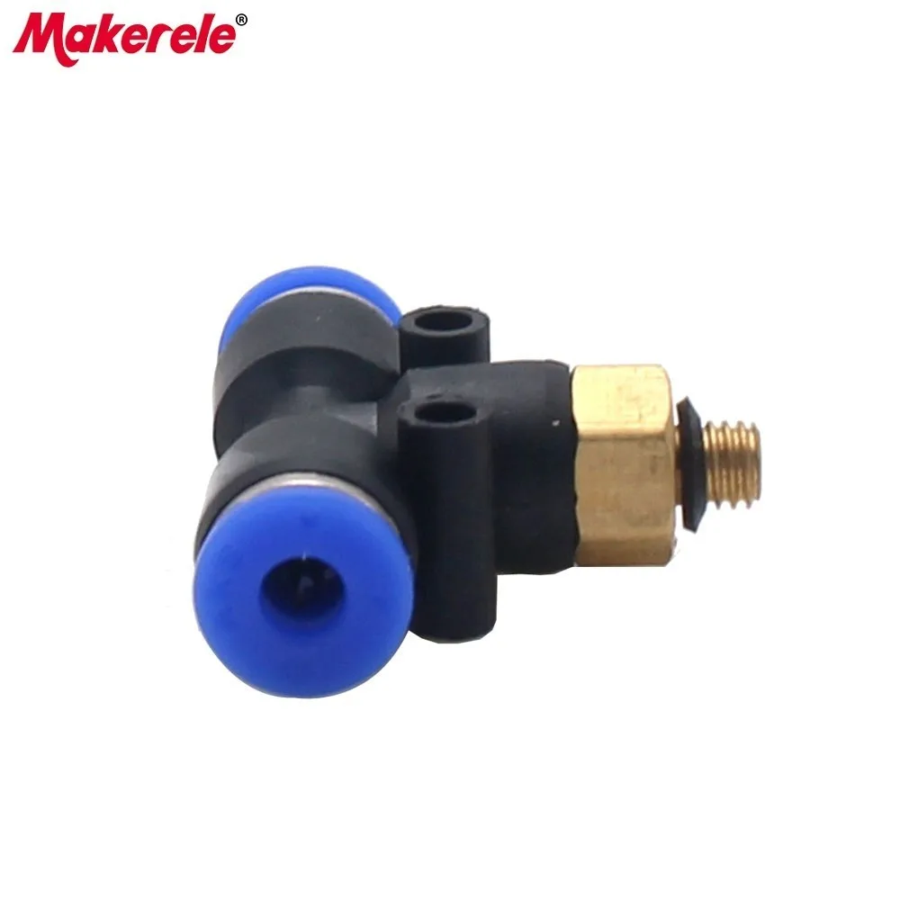 PB Series Pneumatic fitting T-type external thread Connector joint 4-12mm Pipe diameter 1 pcs free transportation | Обустройство дома