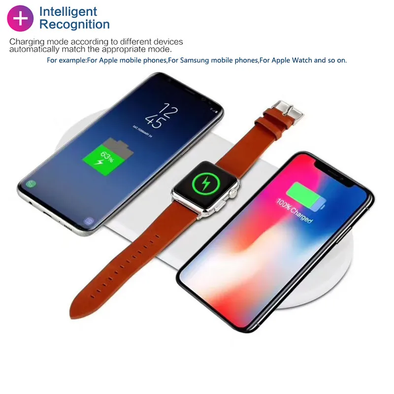 Givenone для iphone airpods Беспроводной подставка быстрой зарядки с покрытием часов Apple Watch