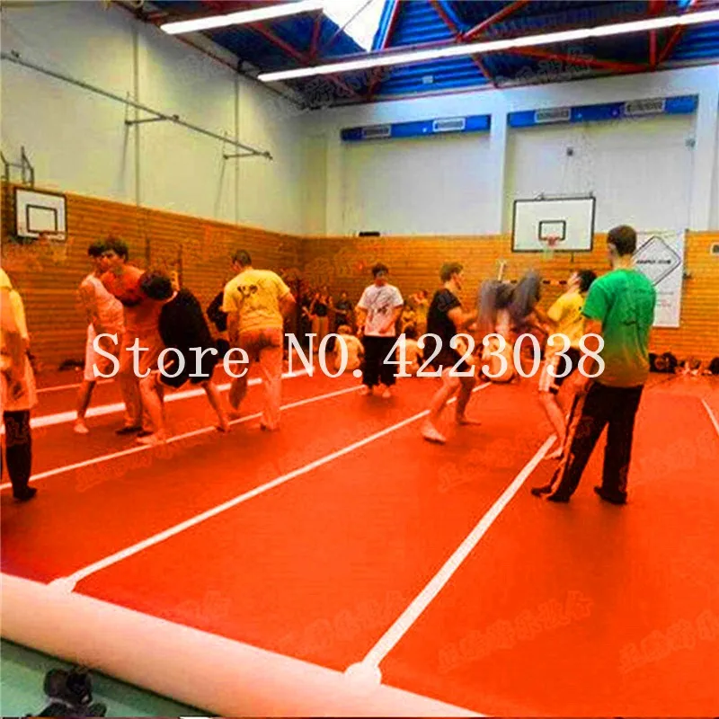 Купить Бесплатная доставка, 8x8x0,2 м, надувной гимнастический воздушный трек, коврик для акробатики, воздушный пол, трек для гимнастики/тхэквондо