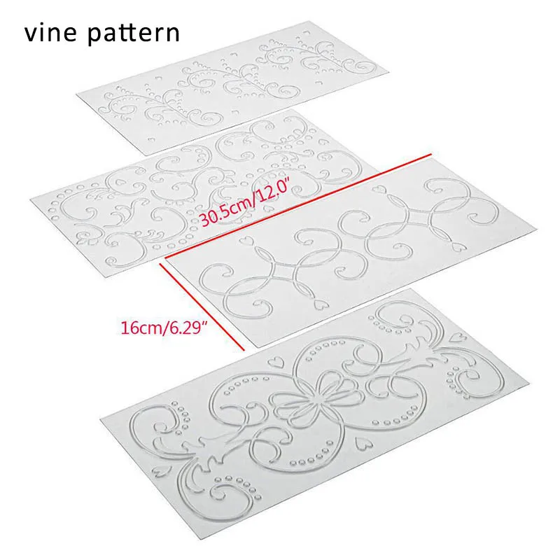 4 шт текстуры решетки коврик прозрачный Пластик торт помадной плесень аксессуары