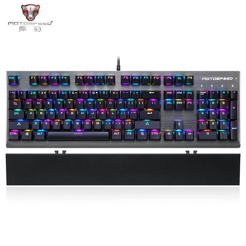 Motospeed CK108 программируемая механическая клавиатура USB Проводная игровая RGB с