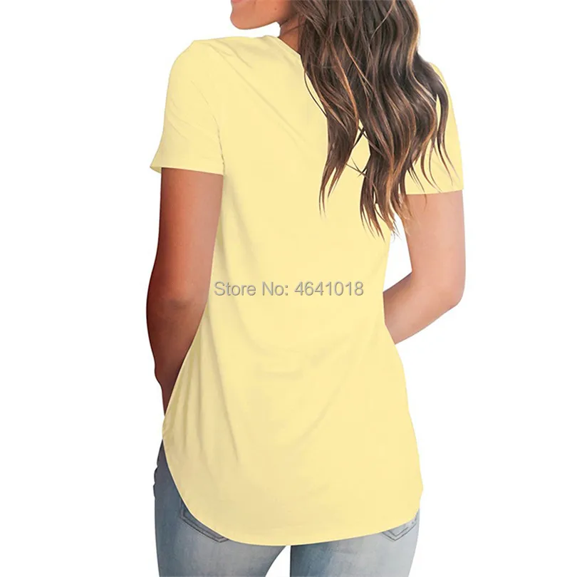Women Tshirt 2019 Summer Large Sizes Solid V Neck Ladies Shirts Fashion Short Sleeve Casual T-shirt Loose Tops Female 5XL | Женская