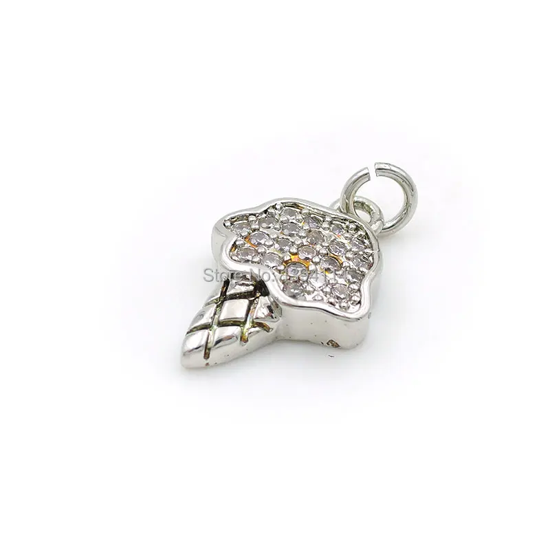 14*10*3 мм Micro Pave Clear CZ Bamboo Shoot Charms подходит для мужчин и женщин изготовления браслетов