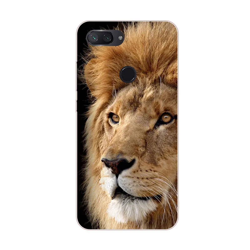 xiaomi mi 8 lite Case Silicon Beast animal Painting Soft TPU Back Cover for mi8 Phone protect Bags shell |