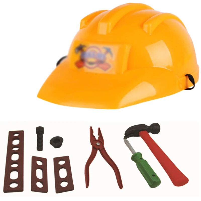 Креативная Детская ролевая имитационная игрушка шлем Защитная шляпа набор