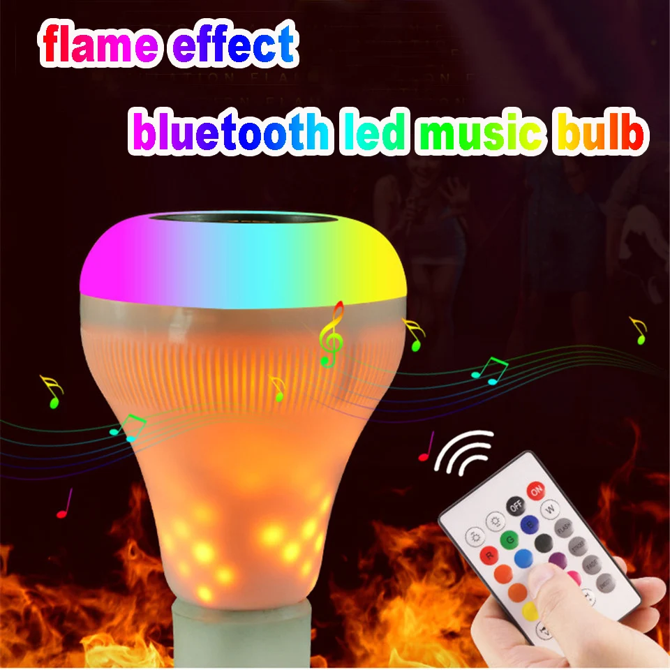 Многофункциональная СВЕТОДИОДНАЯ лампа RGB E27 с эффектом пламени светодиодная