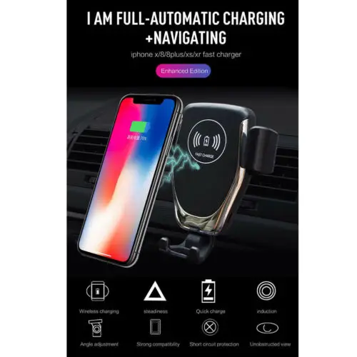 Держатель мобильного телефона быстрое зарядное устройство для iPhone 8 X Samsung S9 S8
