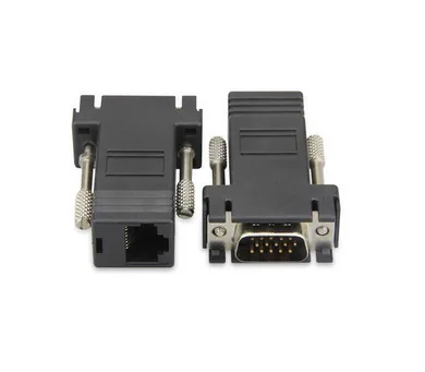 Dhl ИЛИ ems 1000 шт. удлинитель VGA Женский/штекер к локальной сети Cat5 Cat5e/6 RJ45 Ethernet