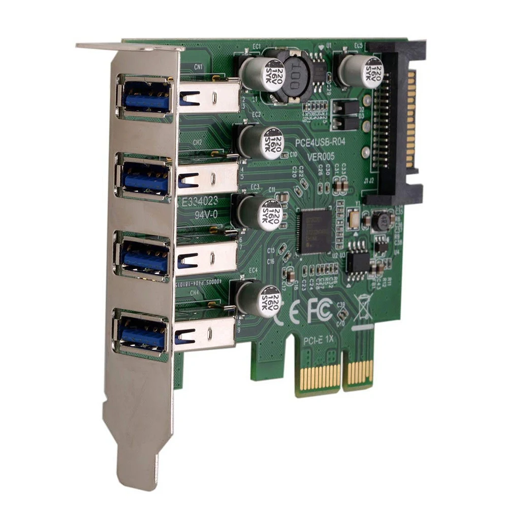 Новинка PPYY низкопрофильный 4 портовый Pci E на Usb 3 0 концентратор Express