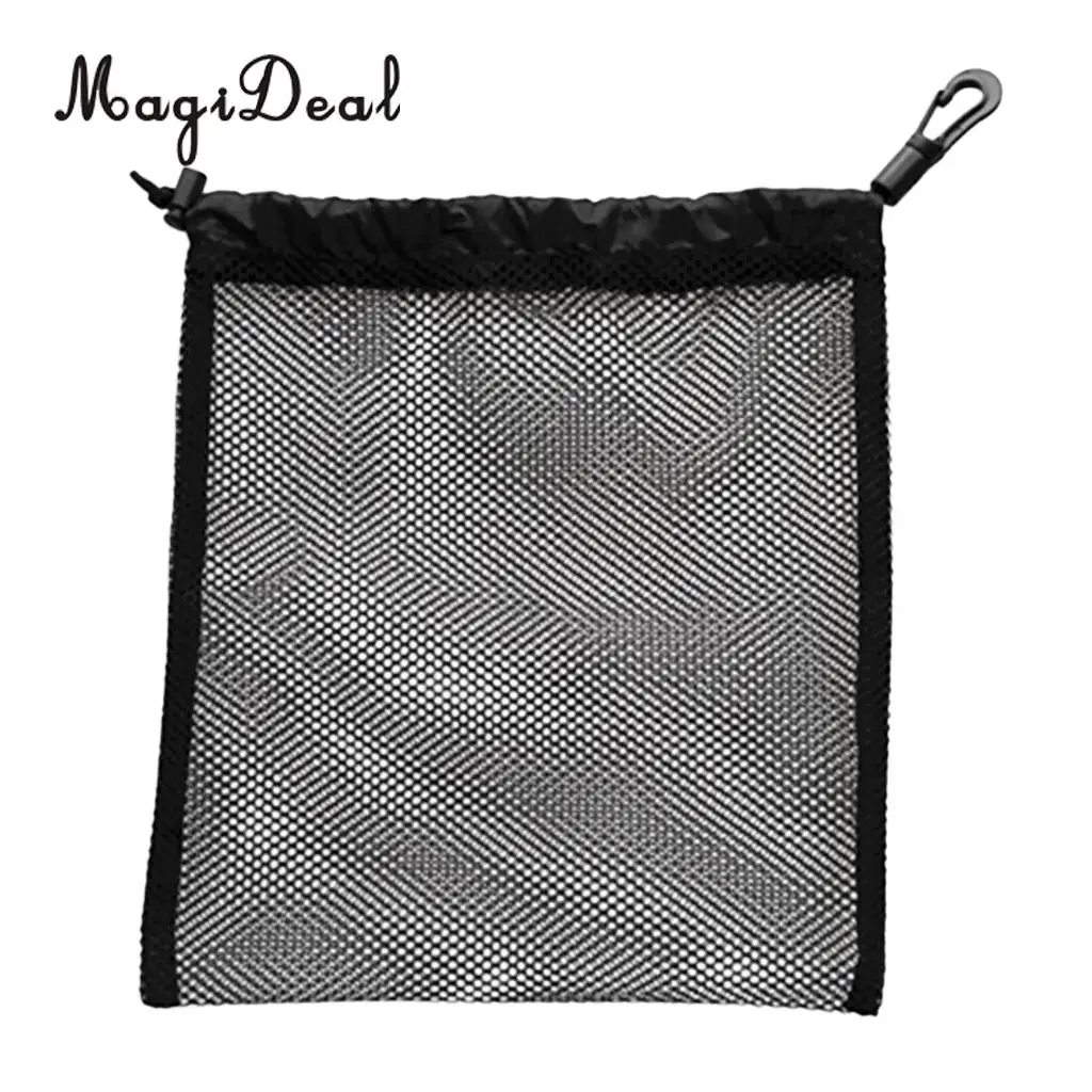Durable Snorkeling Diving Mesh Nets Bag Pouch Kayak Boat Golf Tennis 30 Ball Carrying Holder Storage Clip On Caddy 20x24cm | Спорт и