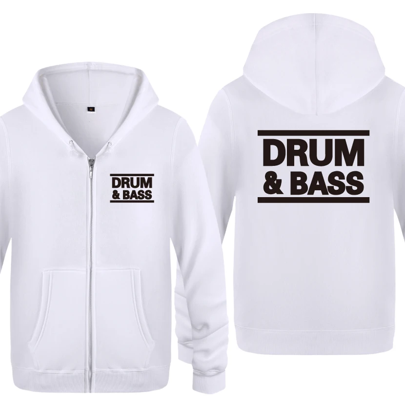 DRUM N BASS DNB RUN DMC толстовки для любителей музыки мужские 2018 флисовые на молнии с