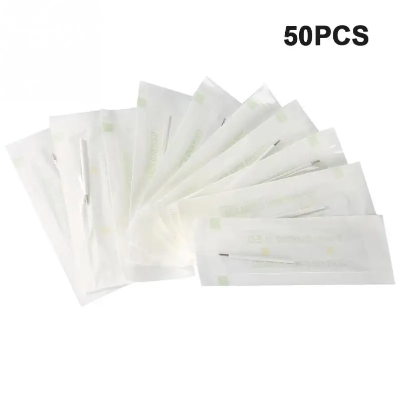 50 шт одноразовые микроблейдинг лезвия полуперманентные брови ручные иглы