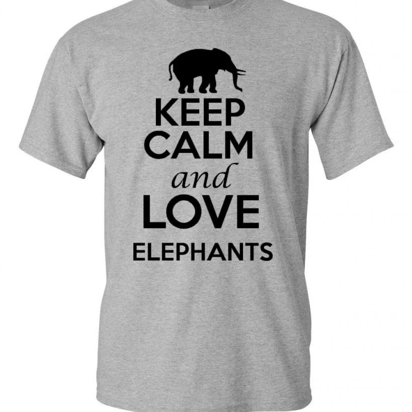 Keep Calm and Love Слоны взрослая футболка| |