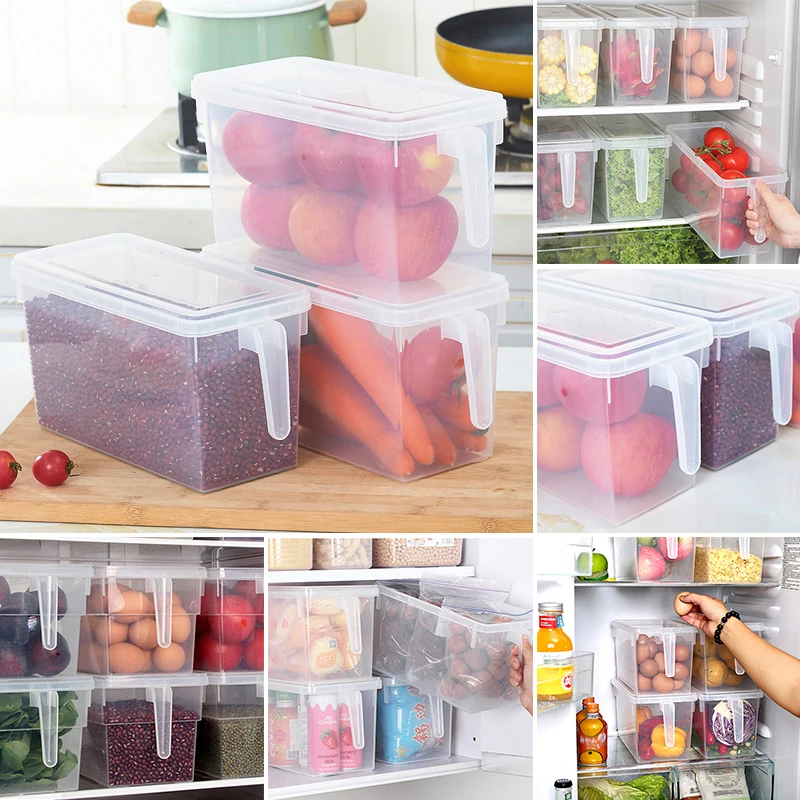 Kitchen Storage Box Sealed Organizer Food Container Refrigerator Boxes Durable | Дом и сад