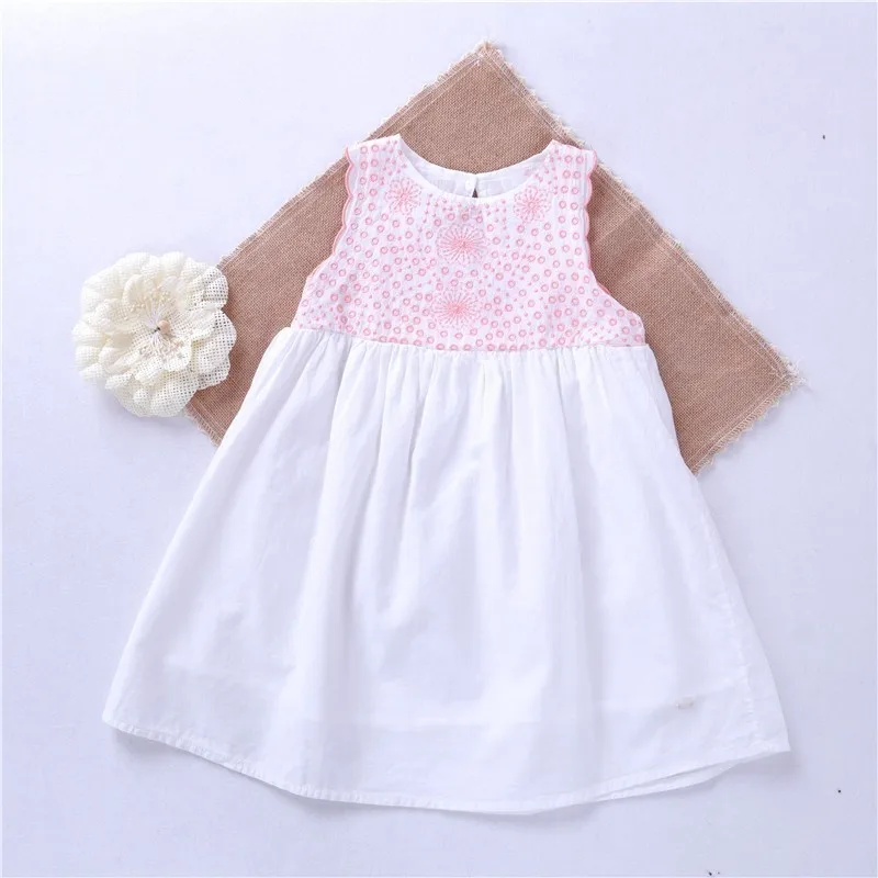 party embroidery dress baby clothes summer white smocked kids dresses for girls princess school children boutiques 69013 | Детская
