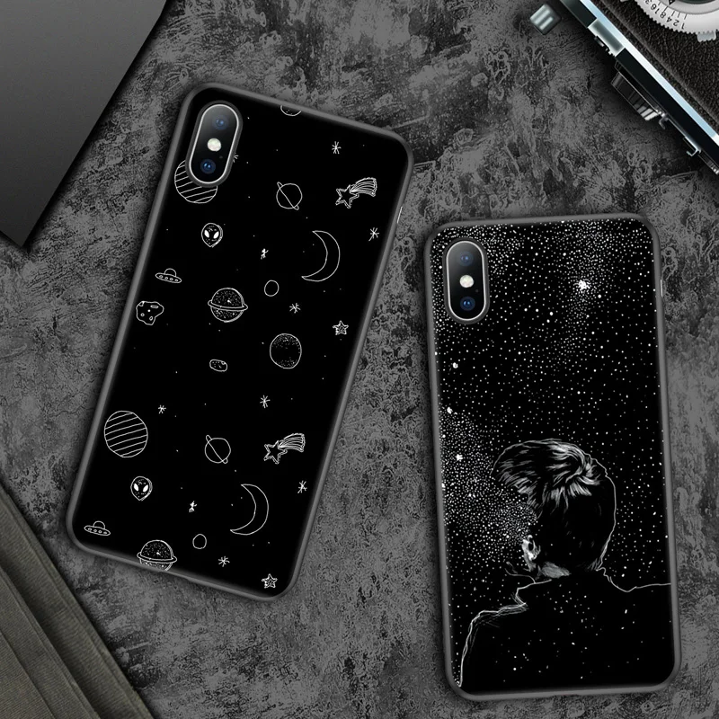 Lovebay Телефон чехол для iPhone 6 6s 7 8 Plus X XR XS Max 5 5S SE мультфильм астронавт Радуга Мягкий