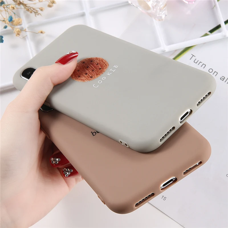 Чехол для телефона Lovebay для iPhone 6 6s 7 8 Plus X XR XS Max Fashion Cartoon Love Heart Cookie Bread Soft TPU.