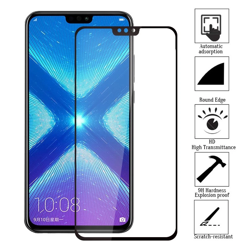 HUAWEI Honor 8X Screen Protector 3D Full Tempered Glass For Huawei P30 Pro Edge | Мобильные телефоны и аксессуары